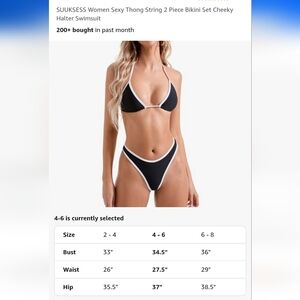 Thong Bikini From Amazon Size 4-6